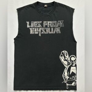 Vintage Y2K Lies From Elysium Drug Metal Cut Band T-Shirt